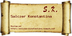 Salczer Konstantina névjegykártya